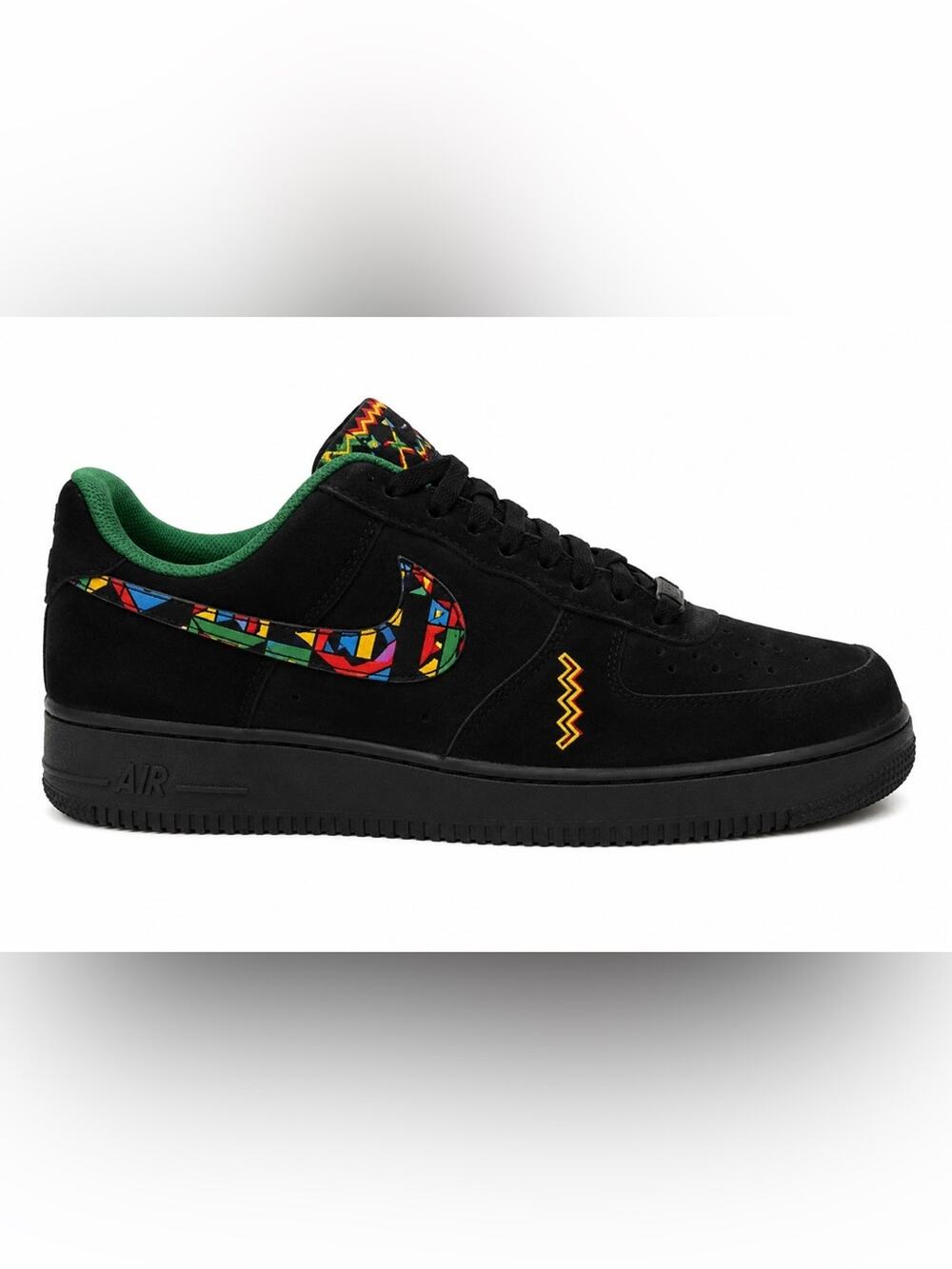 Nike Air Force1 ‘07 LV8 Peace Urban Jungle Gym Black Multicolor Sneakers 10.5